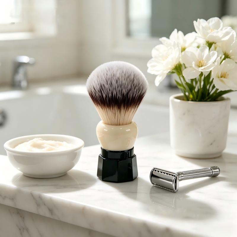 YAQI Shave Brush for Men White - Safety Razor Handle 评论和价格