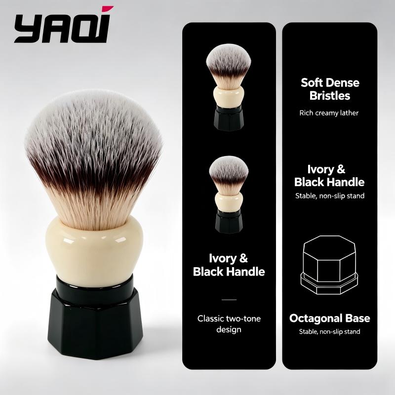 YAQI Shave Brush for Men White - Safety Razor Handle 评论和价格